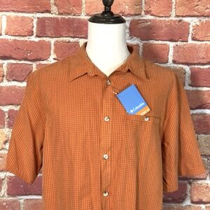 Columbia Security Check Omni-Shade Sun Protection Mens XL Short Sleeve Shirt